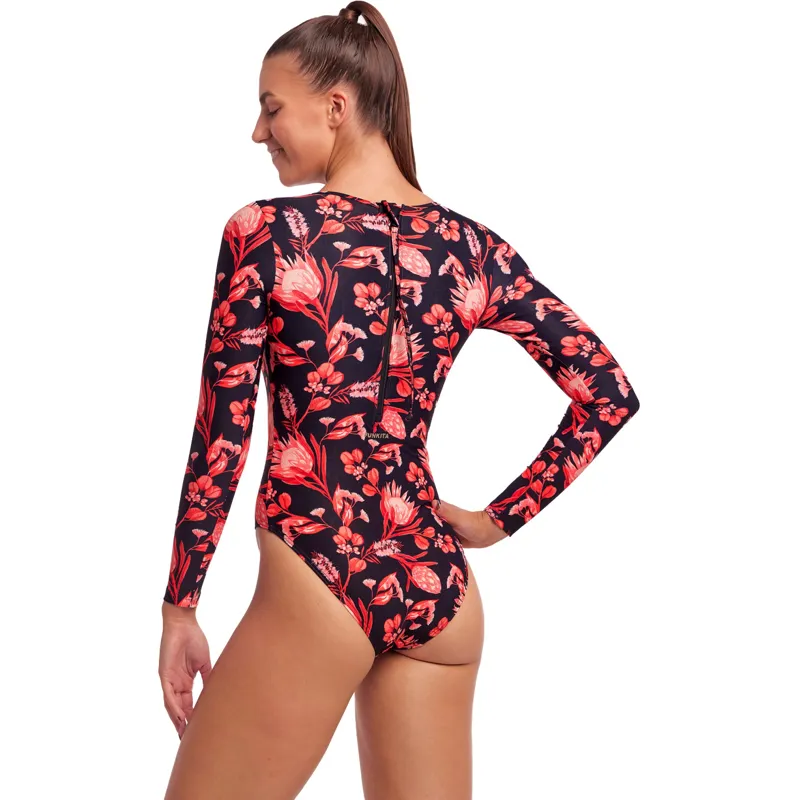 Funkita Ladies Long Shot One Piece Swimsuit Acacia Rose-3